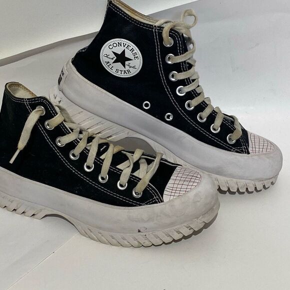 Converse Unisex Black White Chuck Taylor Lugged 2.0 Sneakers Size 6.5 8.5 - Picture 2 of 10